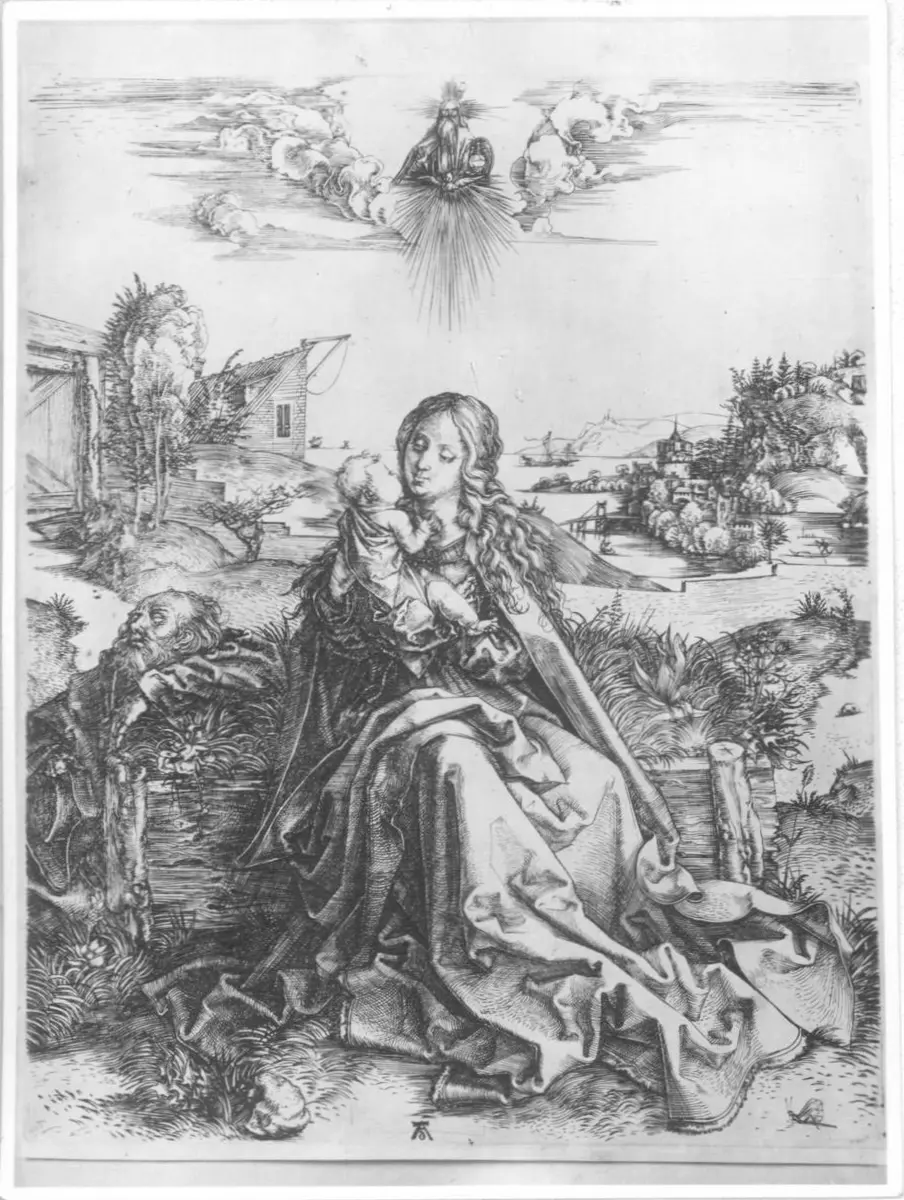 Madonna mit Heuschrecke