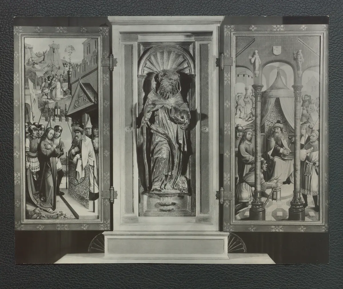 Hausaltar mit zwei Altarflügeln, Werke eines Malers aus der Antwerpener Schule