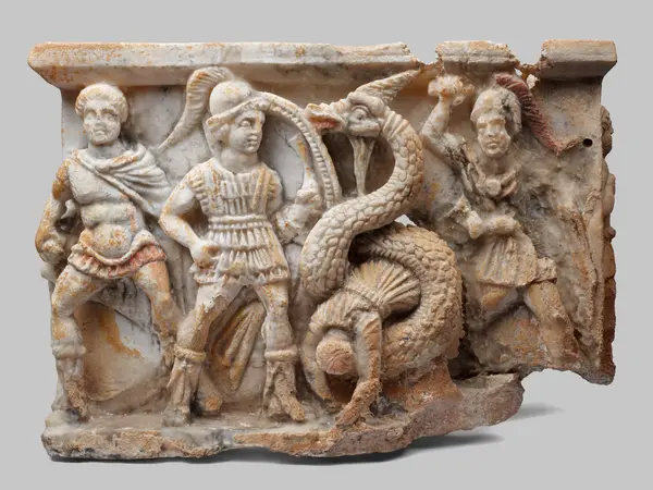 Aschenkiste: Kampf des Kadmos mit dem Drachen