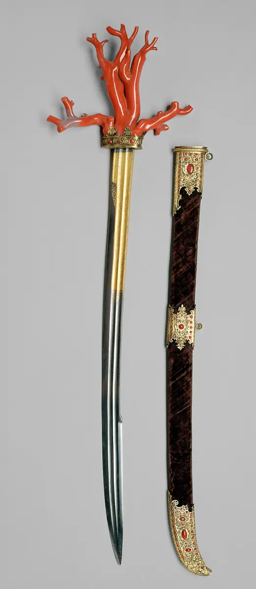 Korallensäbel, Kordelatsch, Coltelaggio, Malchus, Malchus (mit Scheide)