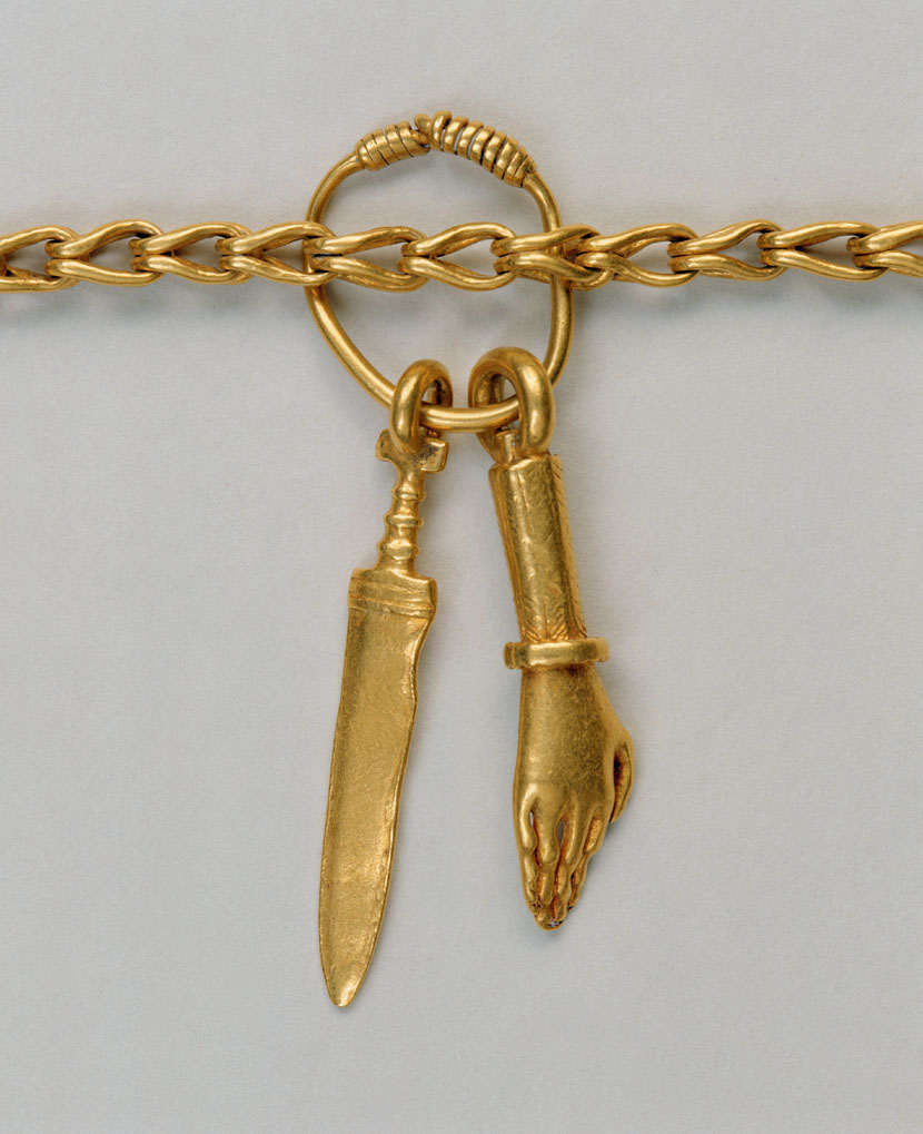 Goldkette mit 52 Anhängern
