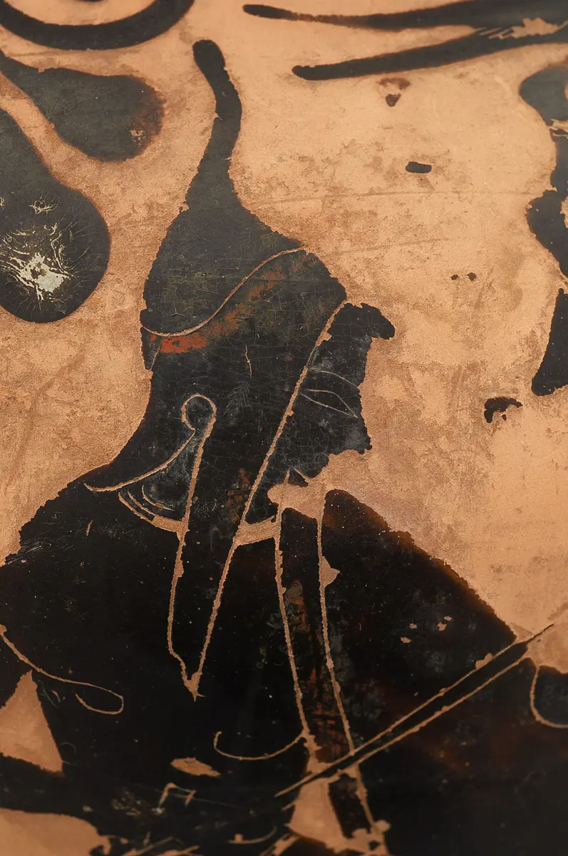 Herakles und Amazonen (A), Dionysos (B)