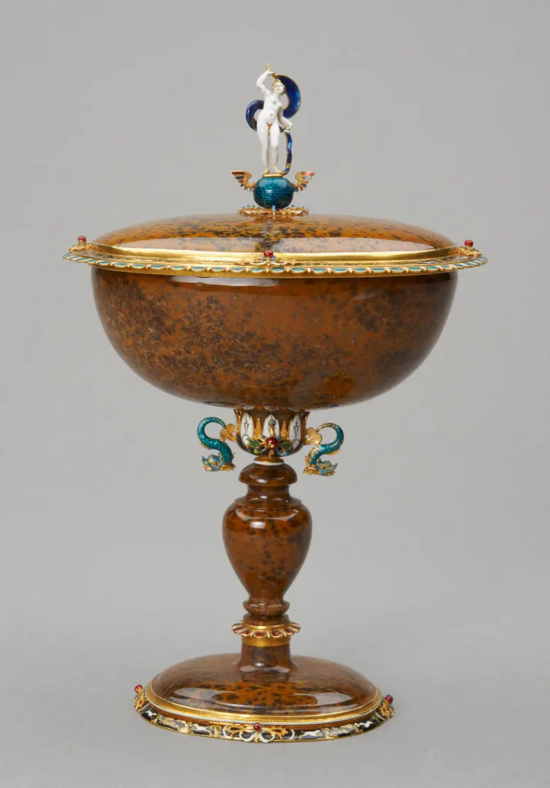 Lidded Cup with Fortuna