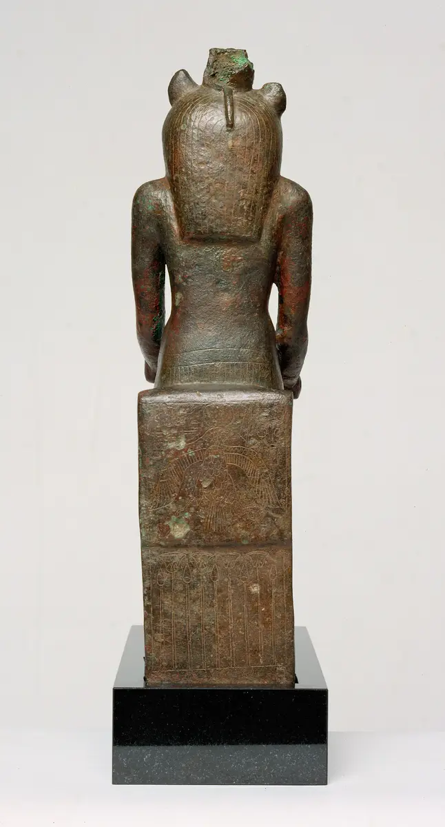 Lion-headed deity (Mahes) enthroned