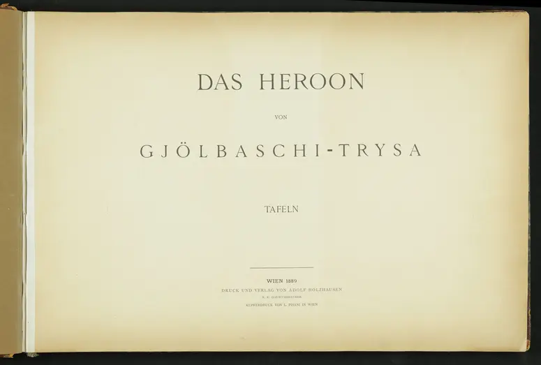 Das Heroon von Gjölbaschi-Trysa : Tafeln