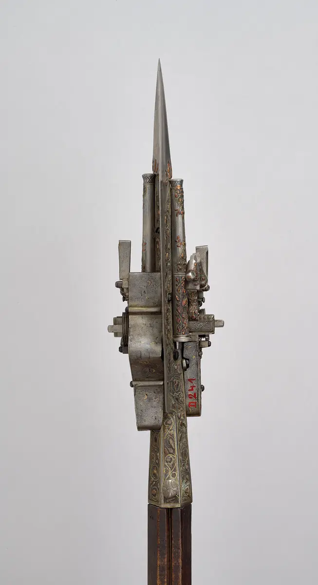 Schwerer Anlaufspieß mit Radschlosspistole