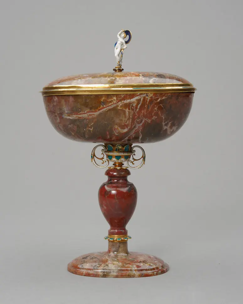 Lidded Cup with Fortuna