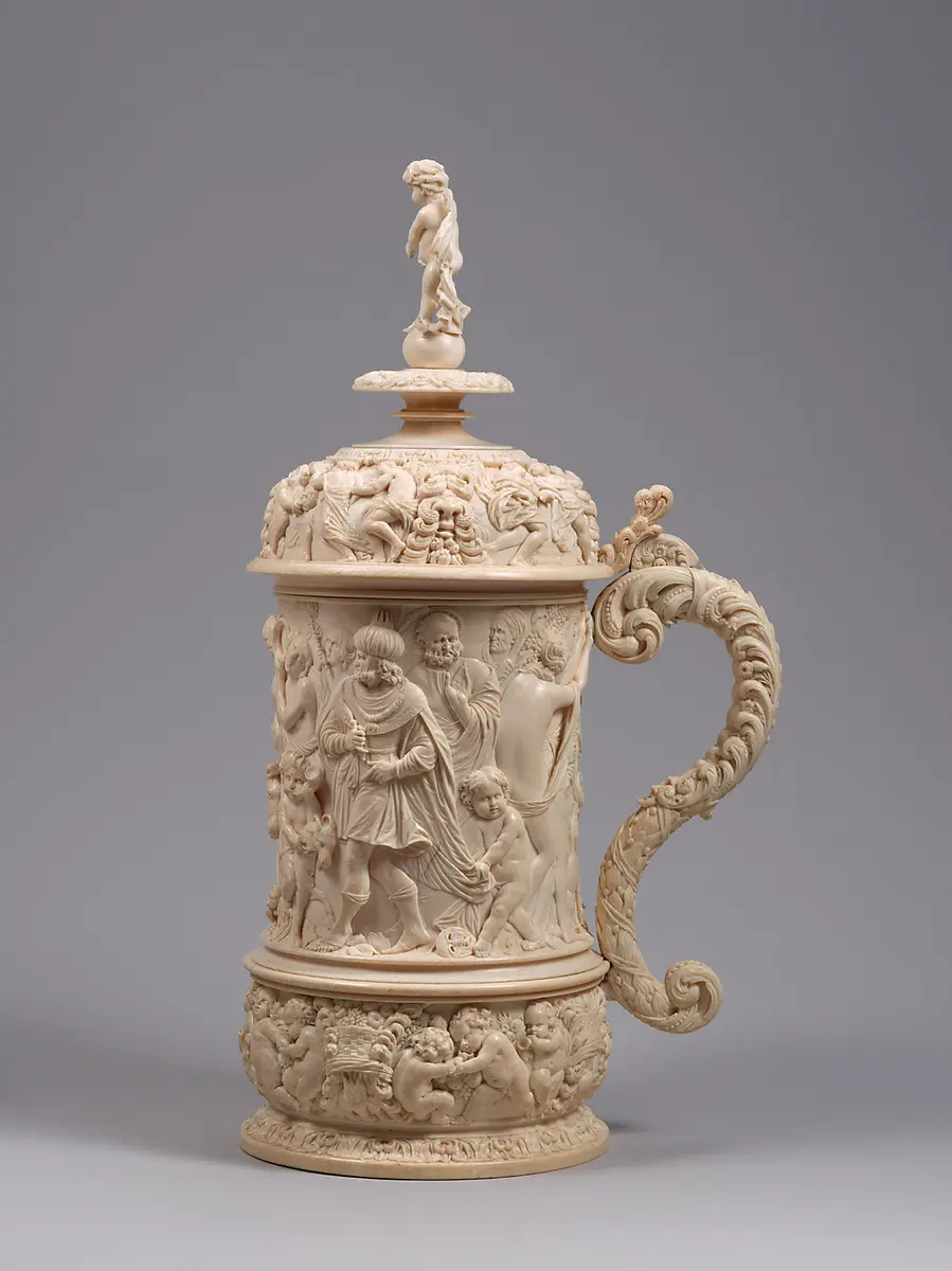 Lidded Tankard with the Meeting of King Pentheus and Bacchus