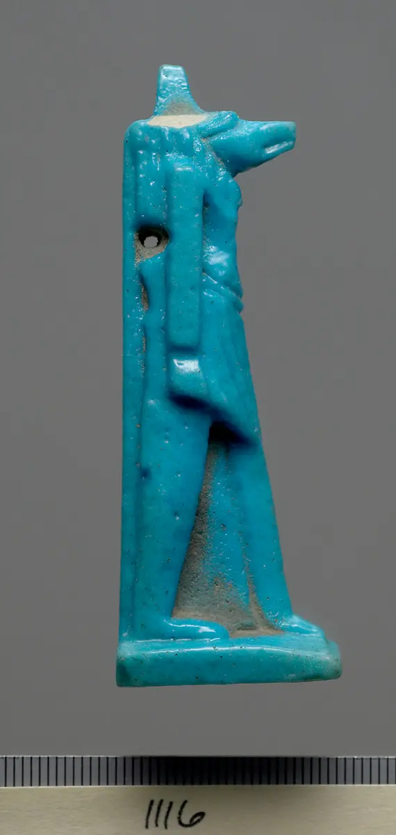 Schreitender Gott Anubis mit Schakalkopf