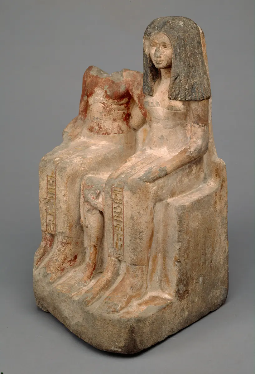 Statuengruppe des Wah-ib mit seiner Frau Teri und Sohn