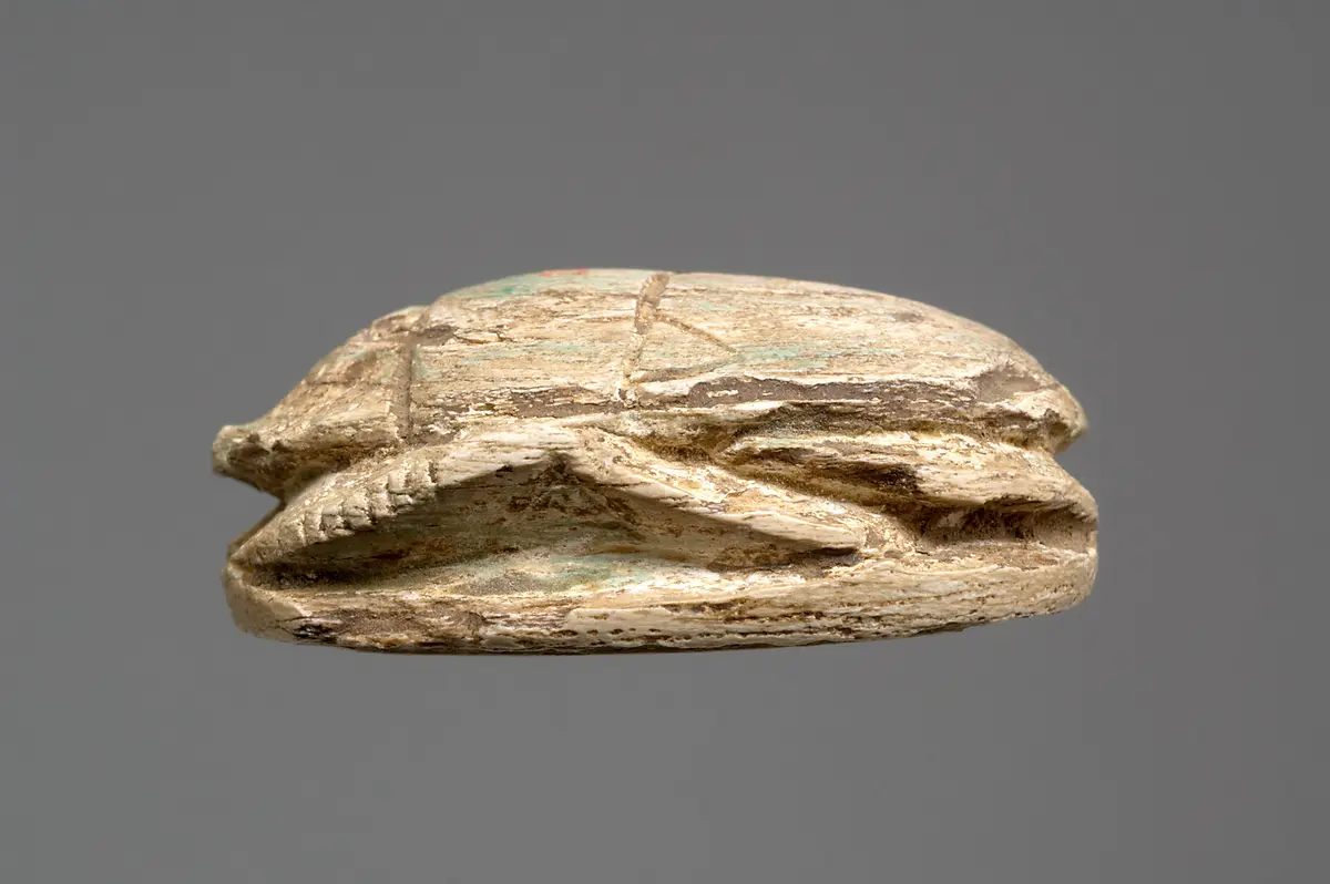 Skarabäus mit den Namen Amenophis' III. und der Königin Teje