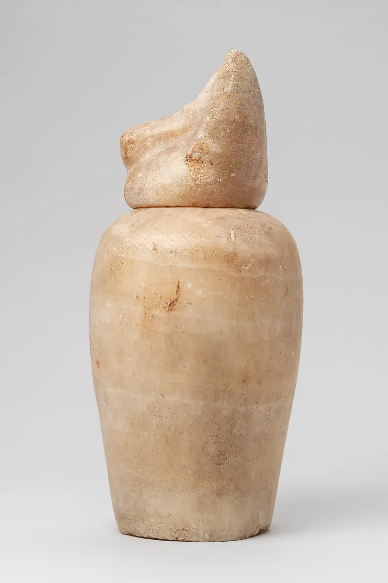 Kanope mit Deckel in Form eines Schakalkopfes