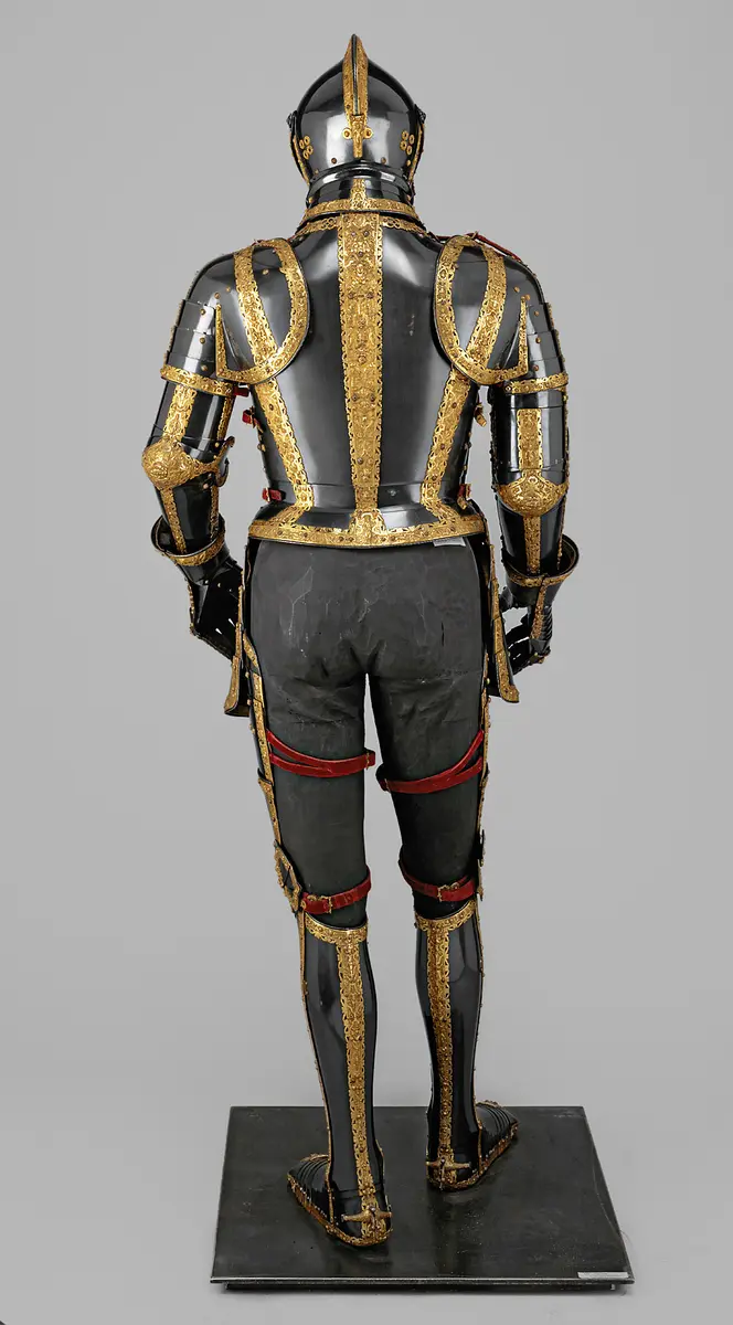 Reiterharnisch (Küriss) der blau-goldenen Garnitur