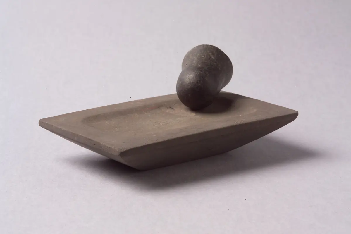 Rechteckige Schminkpalette mit Reibstein