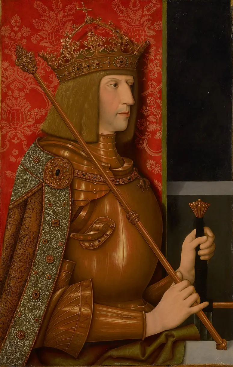 Maximilian I. (1459-1519), Bildnis in halber Figur