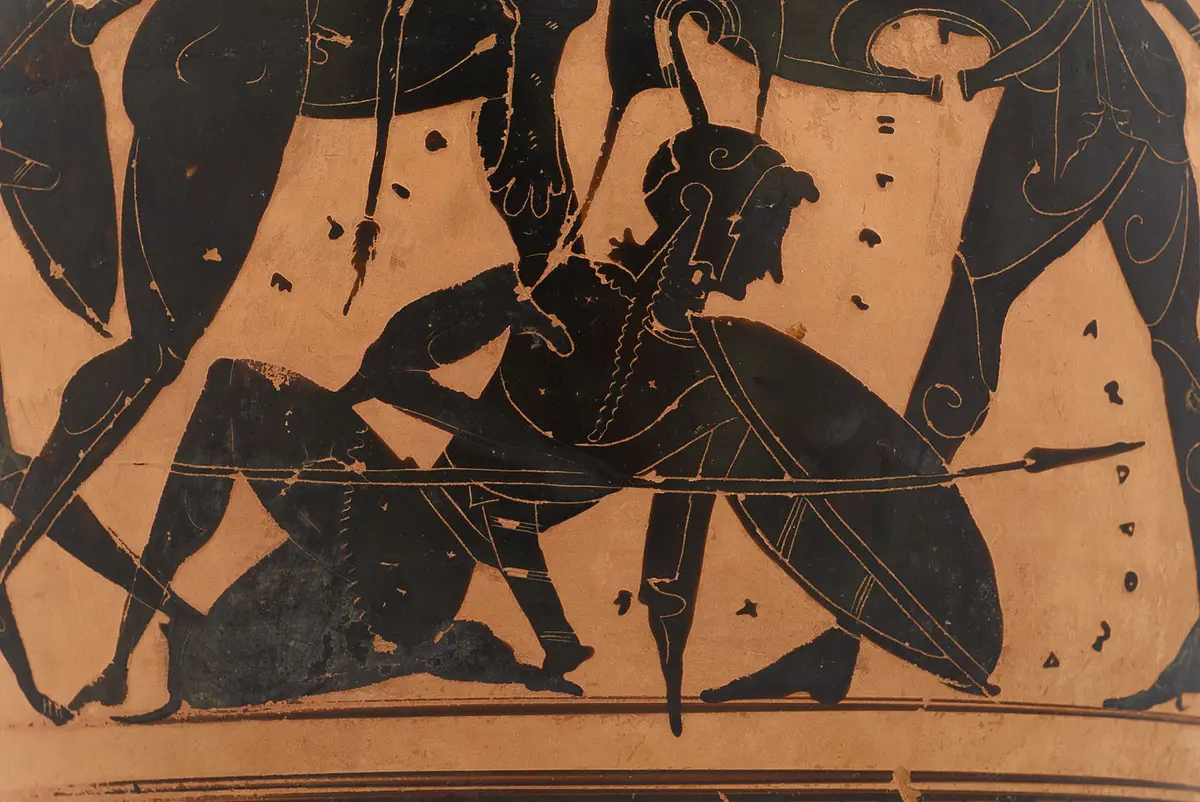 Herakles und Amazonen (A), Dionysos (B)