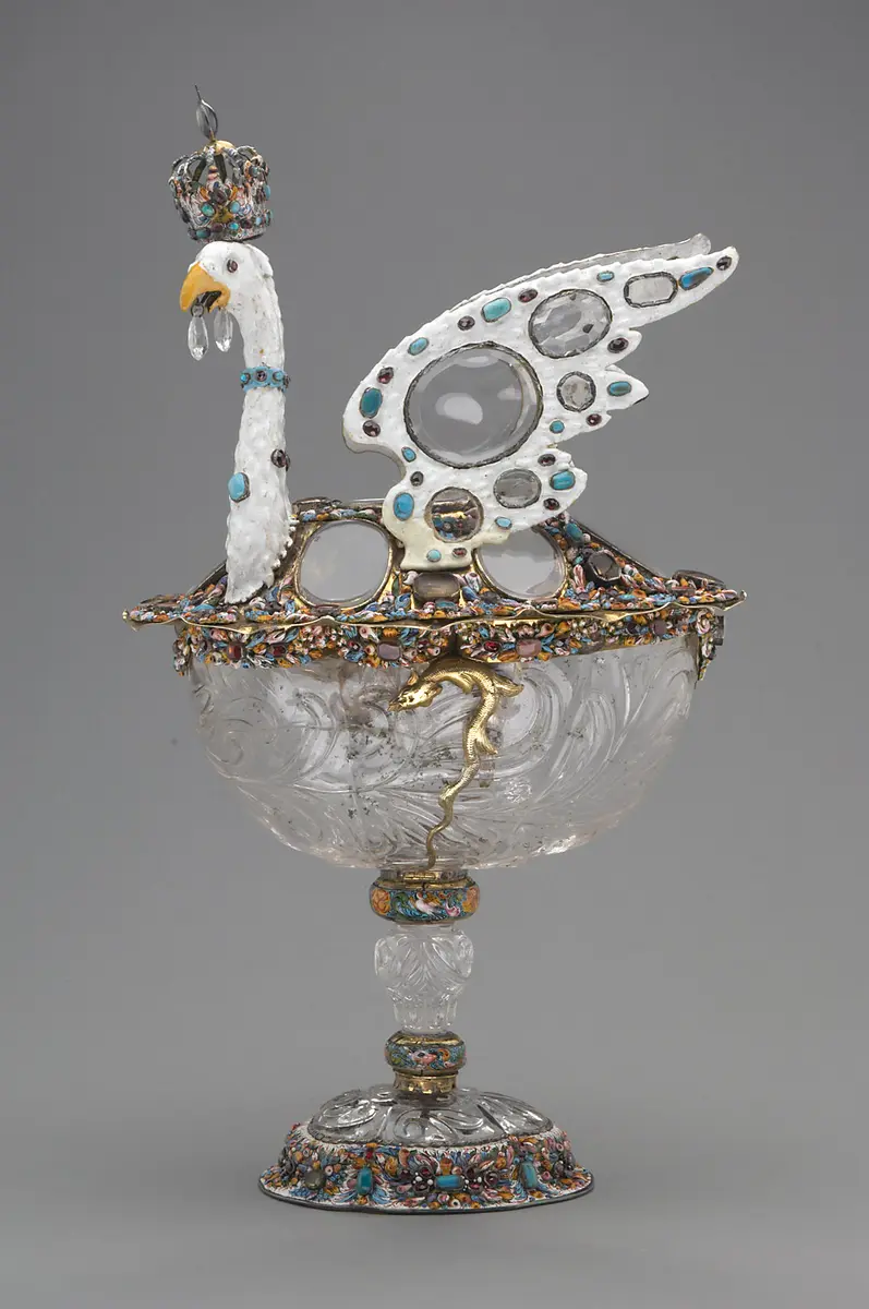 Tafelaufsatz in Form eines doppelköpfigen Adlers