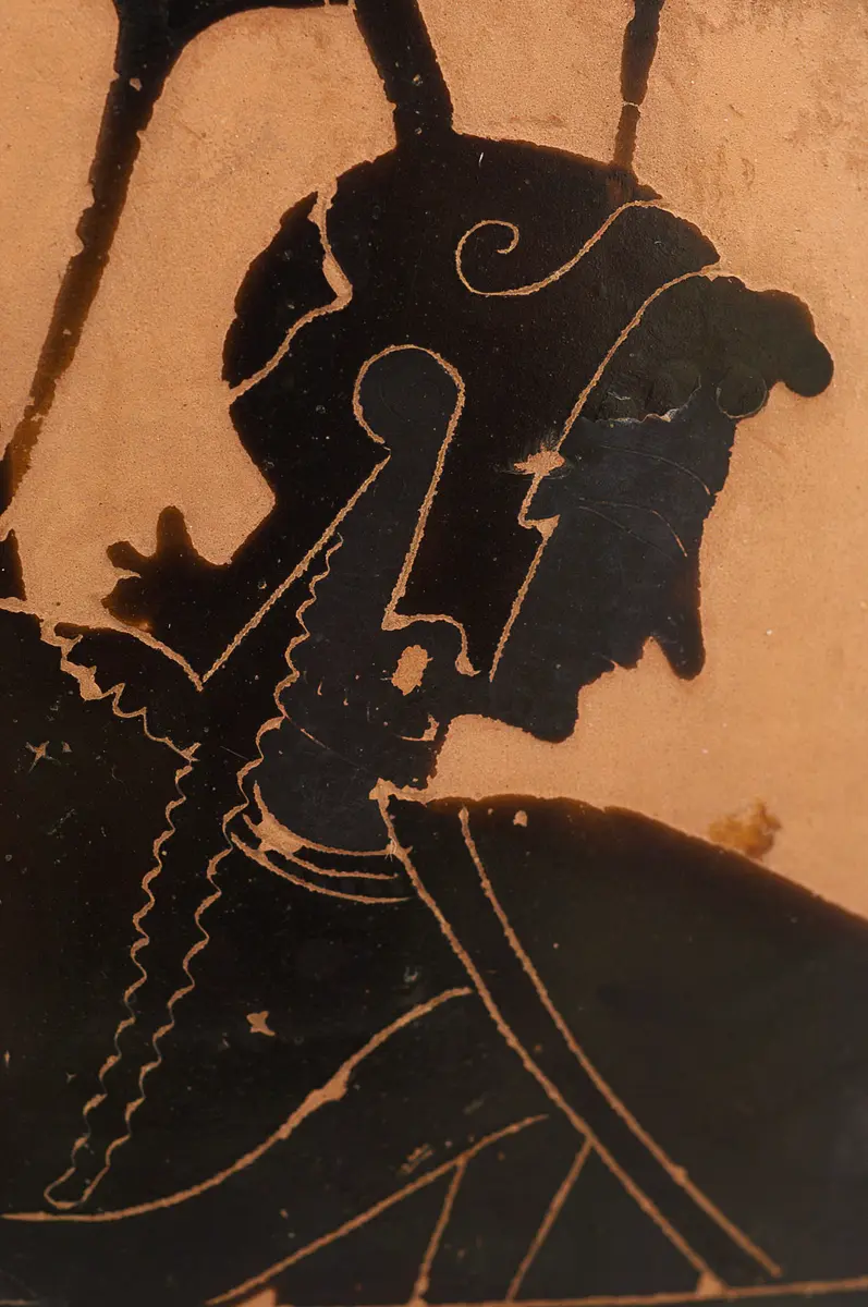 Herakles und Amazonen (A), Dionysos (B)