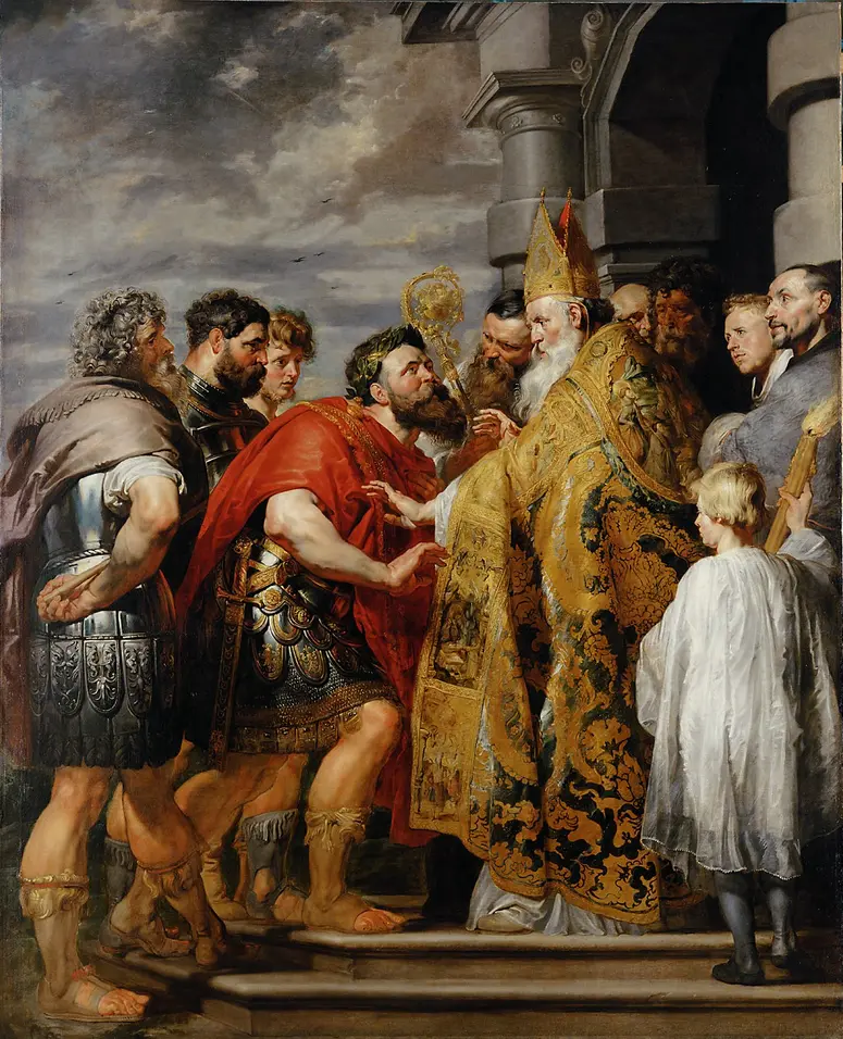 St. Ambrose and Emperor Theodosius