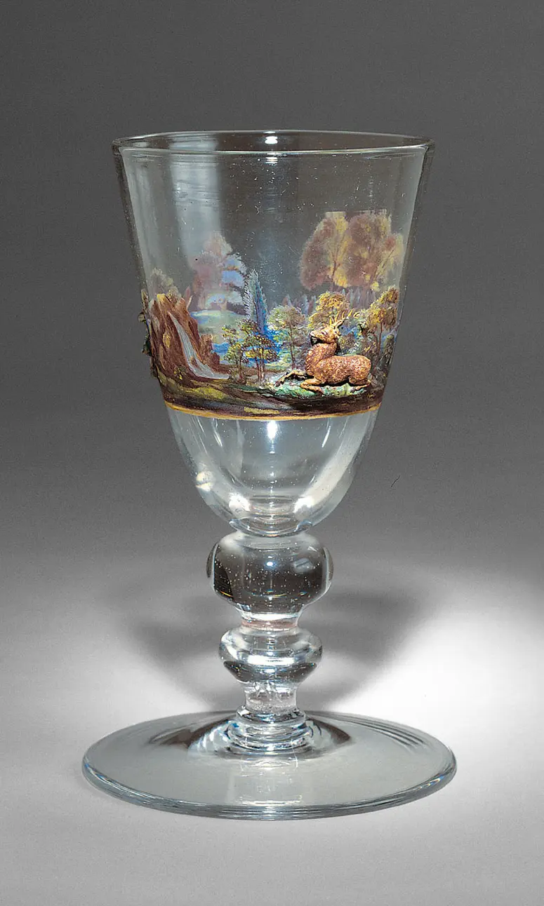 Kelchglas mit Jagdfries