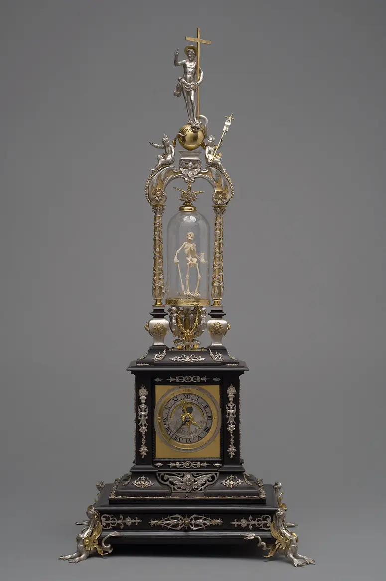 Tischuhr, sog. Tödlein-Uhr