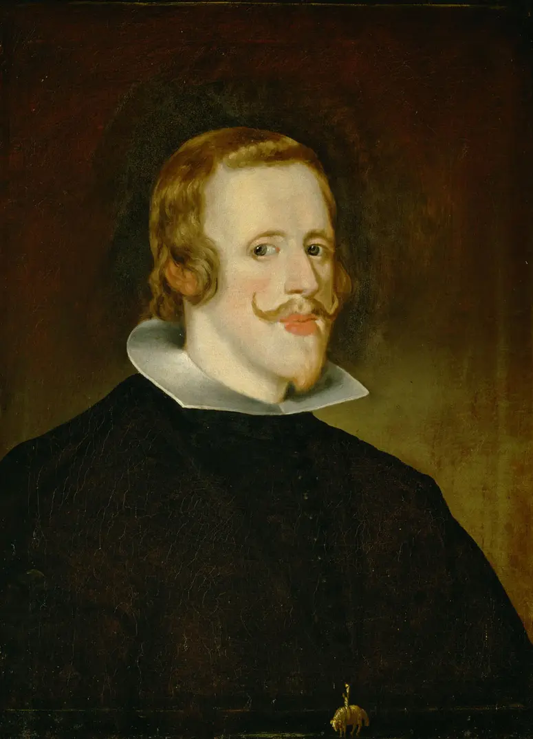König Philipp IV. von Spanien (1605-1665) in schwarzem Kleid, Brustbild