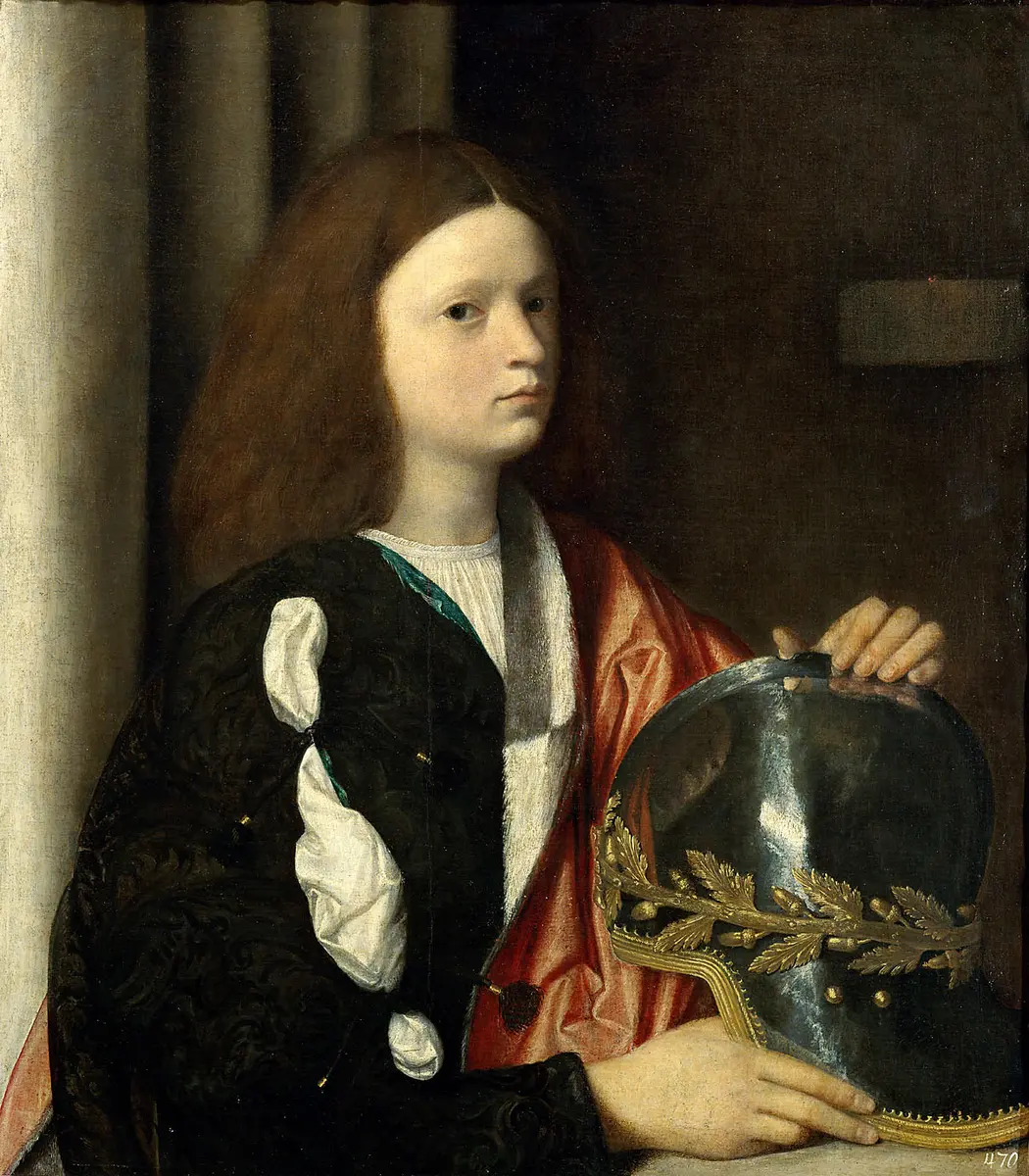 Portrait of a Boy with Helmet