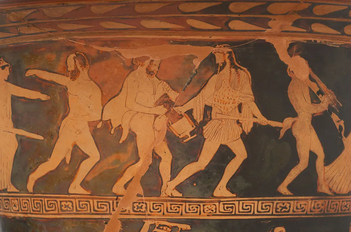 Silen, Satyr und Mänade