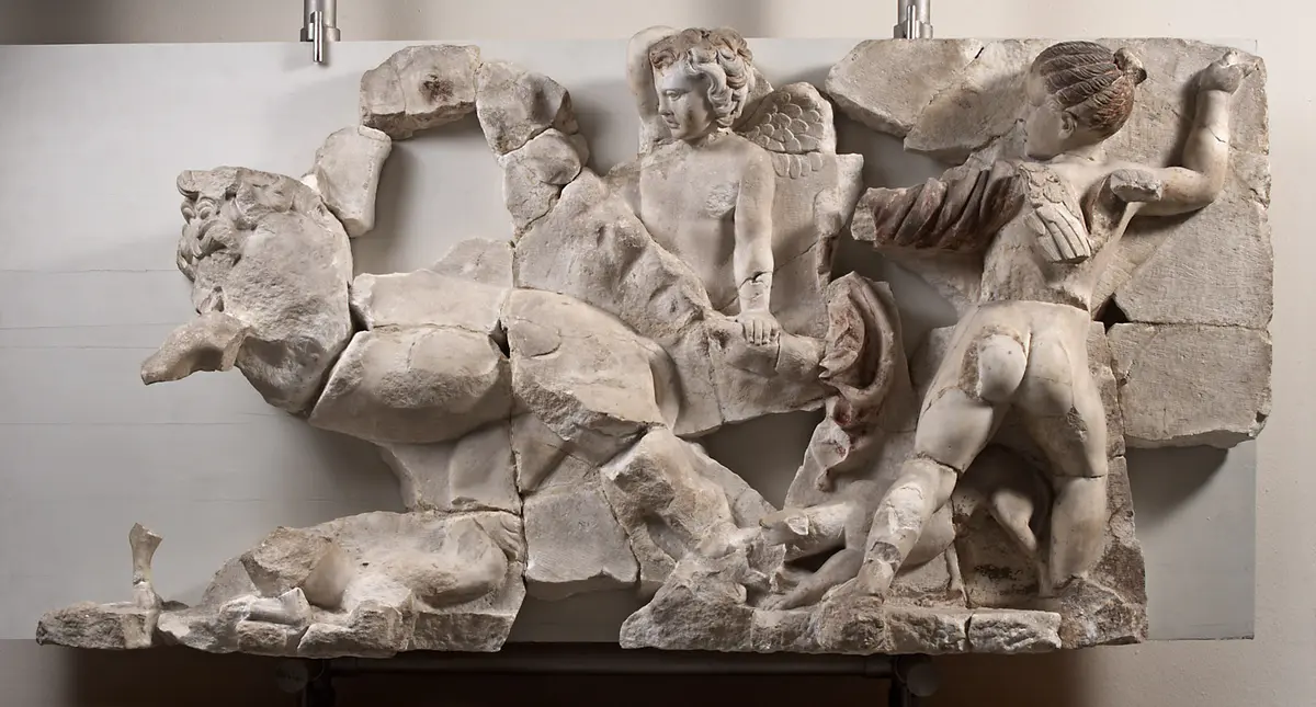 Erotenfries: Eroten auf Löwenjagd