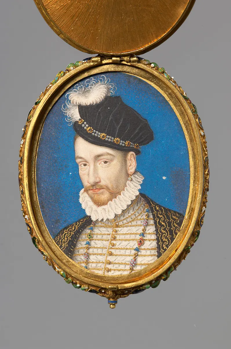 Pendant Capsule with Miniature Portraits of King Charles IX of France and his Mother Catherine de’ Medici