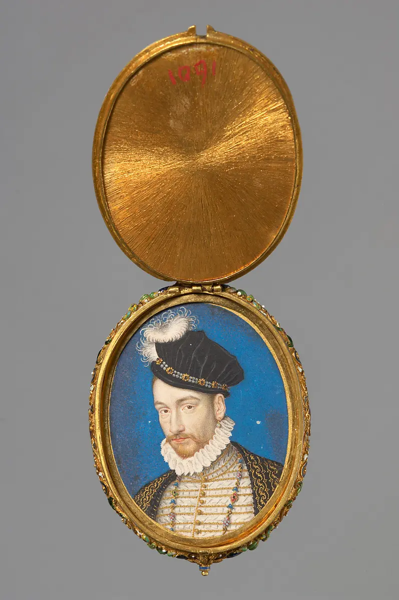 Pendant Capsule with Miniature Portraits of King Charles IX of France and his Mother Catherine de’ Medici