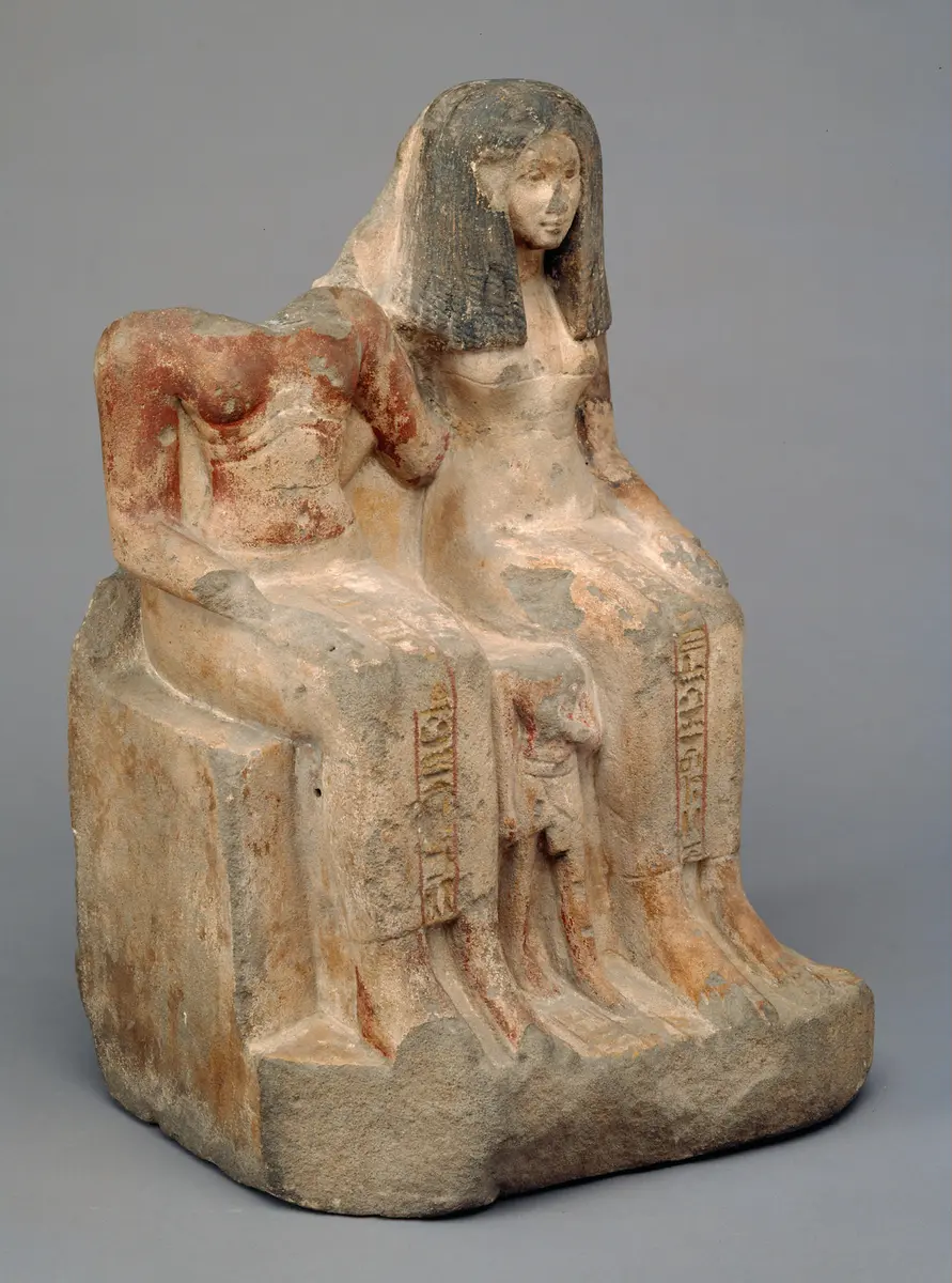 Statuengruppe des Wah-ib mit seiner Frau Teri und Sohn