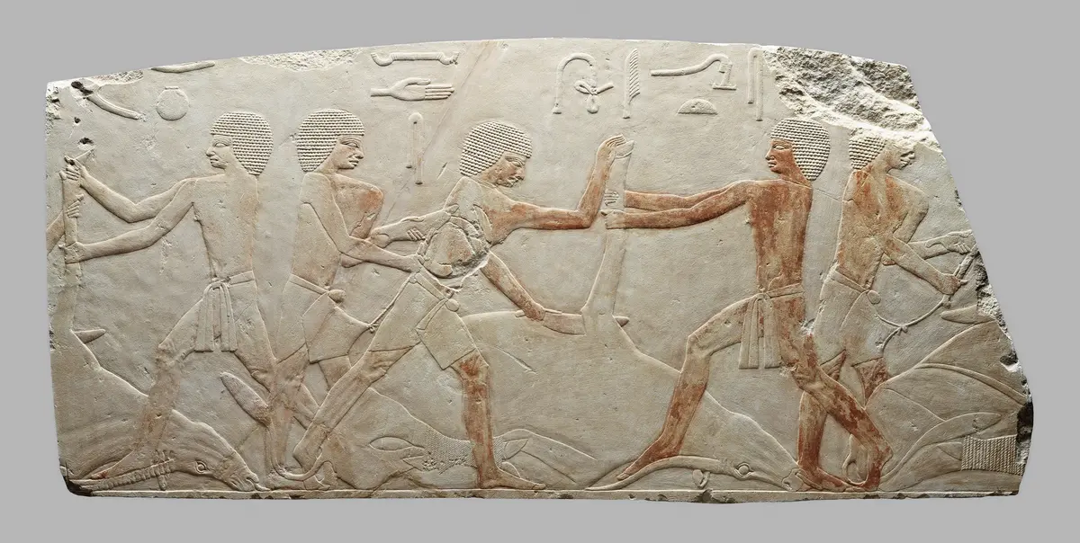 Fragment of relief with a butchering scene