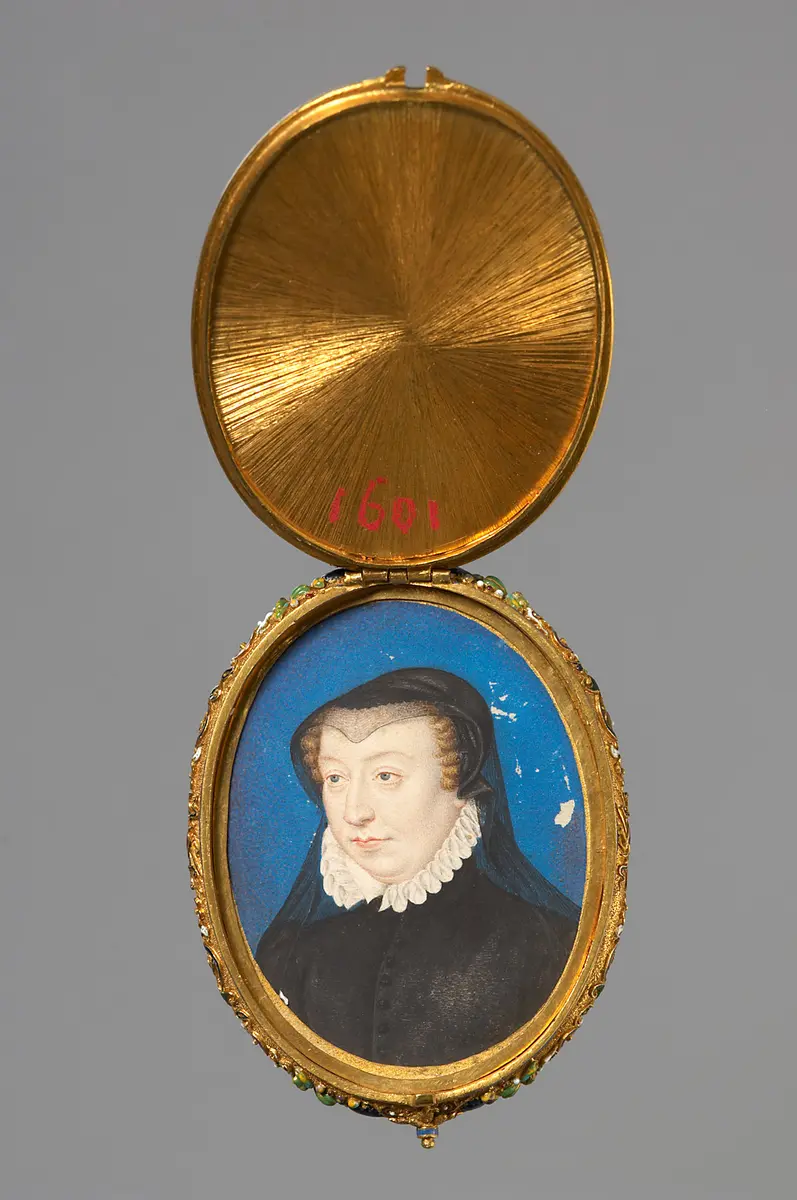 Pendant Capsule with Miniature Portraits of King Charles IX of France and his Mother Catherine de’ Medici
