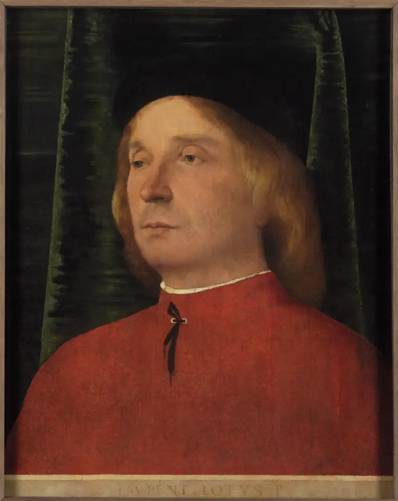 Half-length Portrait of a Young Man in Red Robe